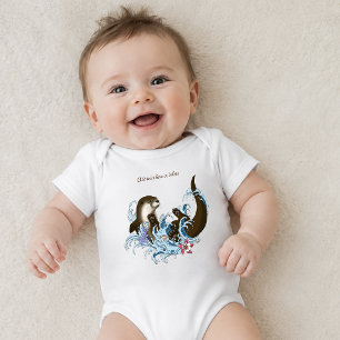 Fluss Otter Water Niedlich Baby Strampler
