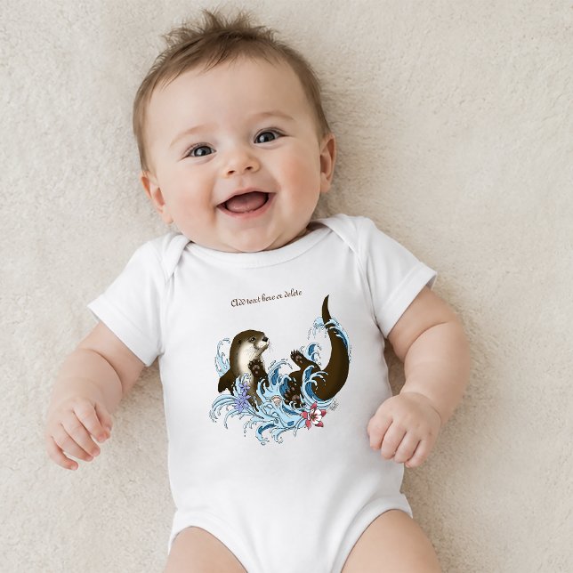 Fluss Otter Water Niedlich Baby Strampler (Von Creator hochgeladen)