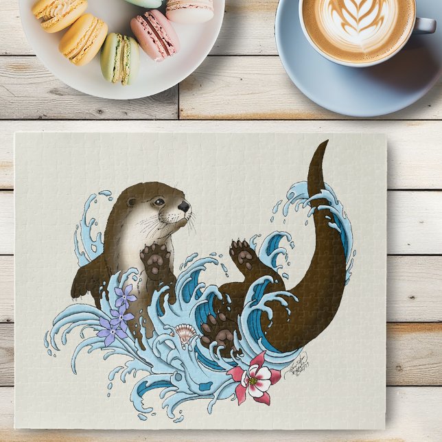 Fluss Otter Water Niedlich Puzzle (Von Creator hochgeladen)