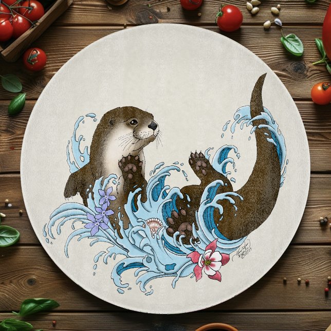 Fluss Otter Water Niedlich Schneidebrett (Von Creator hochgeladen)