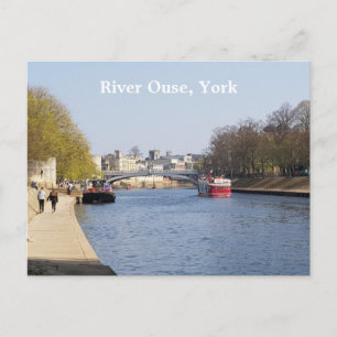Fluss Ouse, York Postkarte