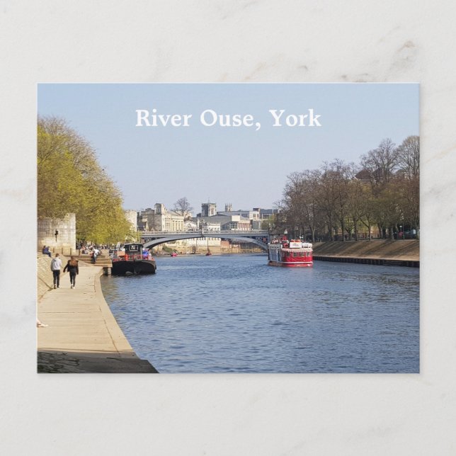 Fluss Ouse, York Postkarte (Vorderseite)