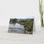 Fluss Personalisiert Brother Birthday Karte<br><div class="desc">Grußkarten Fluss-Szene Bruder Geburtstagskarte,  die Sie mit jedem Text Ihrer Wahl anpassen können. Wenn Sie Hilfe bei der Anpassung benötigen,  kontaktieren Sie uns über den Link auf dieser Seite. Flusslandschaftsbruder personalisierte Geburtskarte</div>