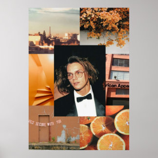Fluss Phoenix Orange Ästhetik Poster