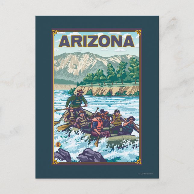 Fluss RaftingArizona Postkarte (Vorderseite)
