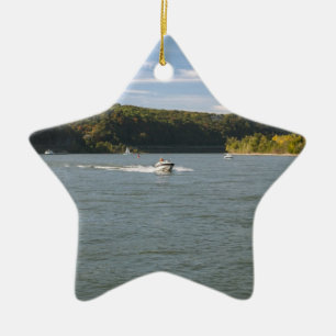 Fluss Rhein Keramik Ornament