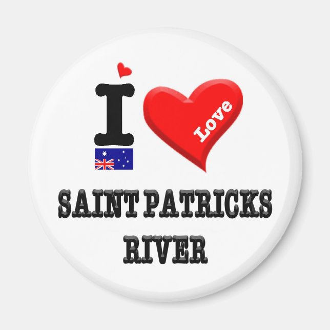 FLUSS SAINT PATRICKS - I-Liebe Magnet (Vorne)
