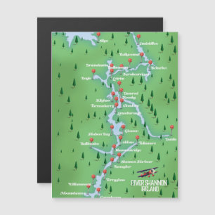 Fluss Shannon Ireland Karte