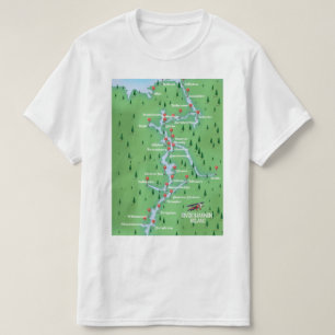 Fluss Shannon Irland Karte T-Shirt