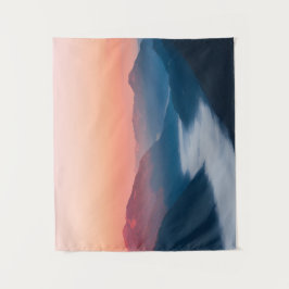 Fluss Soča bei Sonnenaufgang Wandteppich