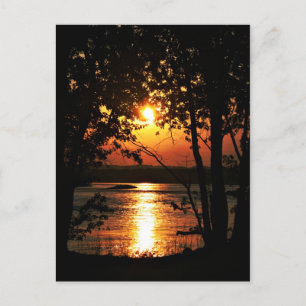 Fluss-Sonnenuntergang Postkarte