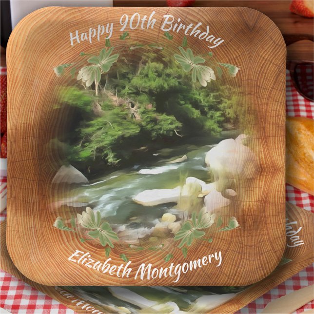 Fluss South Birthday 0365 Square Pappteller (Von Creator hochgeladen)