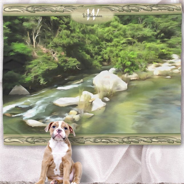 Fluss Süd 0365 Fleecedecke (Von Creator hochgeladen)