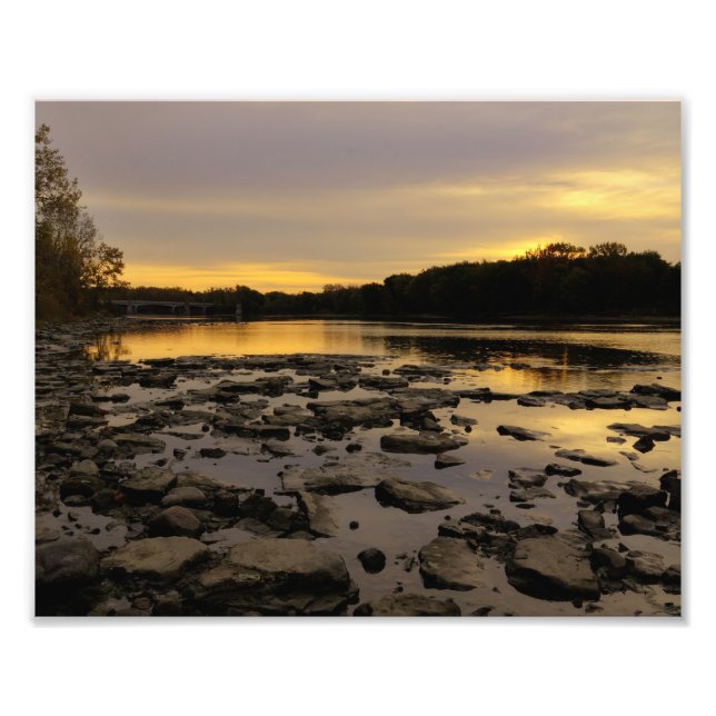 Fluss Sunrise Fotodruck (Vorne)