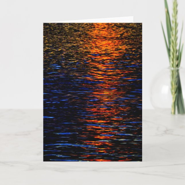 Fluss Sunset Greeting/Notecard Karte (Vorderseite)