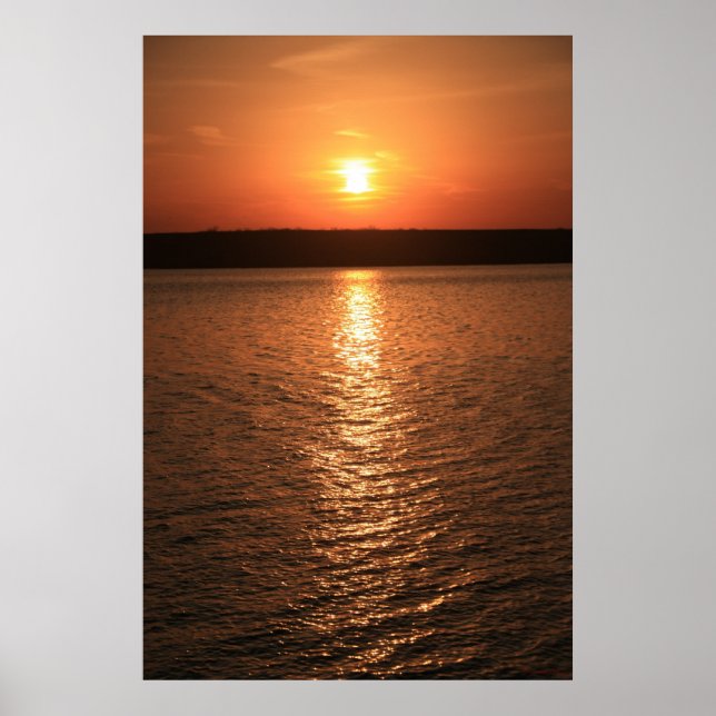 Fluss Sunset Poster (Vorne)