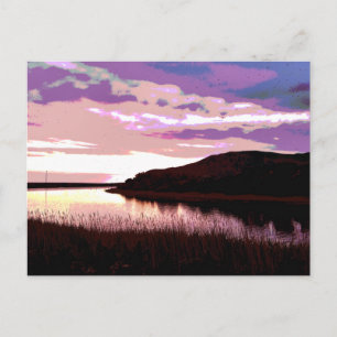 FLUSS SUNSET POSTKARTE