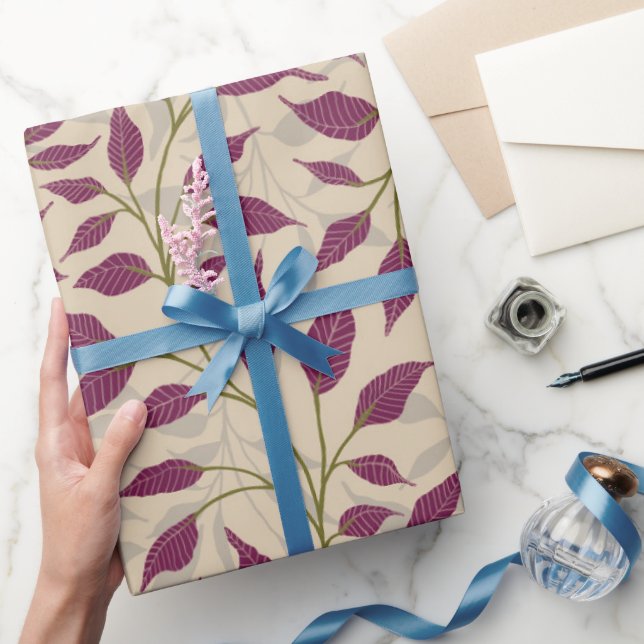 Fluss tanzender Blätter Delikate Grüne Foliage Geschenkpapier (Schenken)