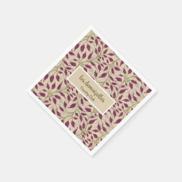 Fluss tanzender Blätter Delikate Grüne Foliage Serviette