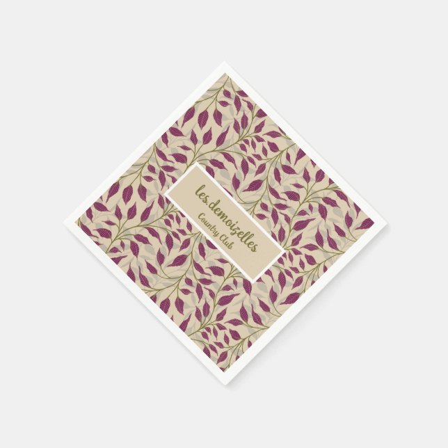 Fluss tanzender Blätter Delikate Grüne Foliage Serviette (Ecke)