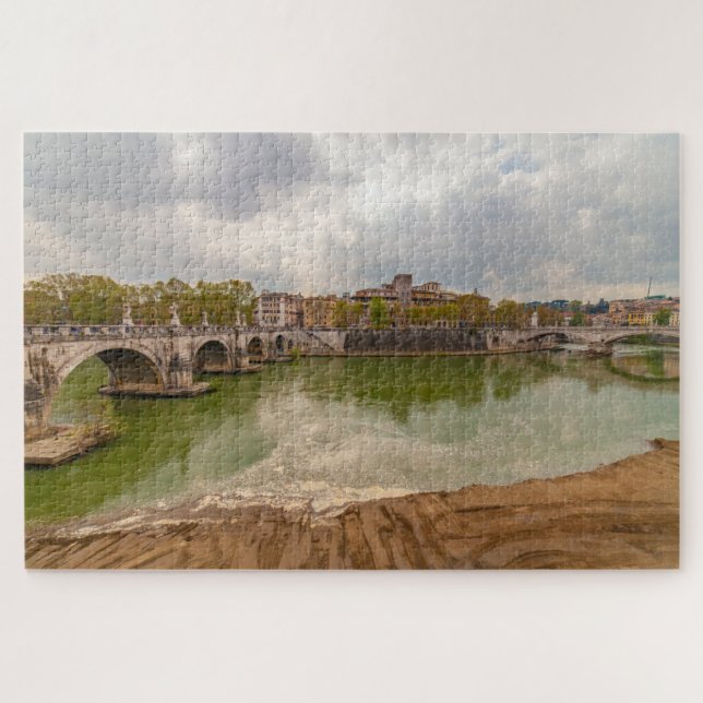 Fluss Tevere in Rom, Italien Puzzle (Horizontal)