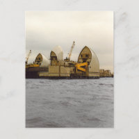 Fluss Thames Barrier London Bau Postkarte