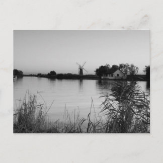 "Fluss Thurne" schwarz-weiße Postkarten
