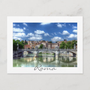 Fluss Tiber in Roma, Italien Postkarte