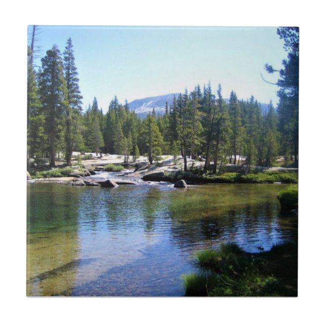 Fluss Tuolumne in Tuolumne Meadows, Yosemite, CA Fliese (Vorderseite)