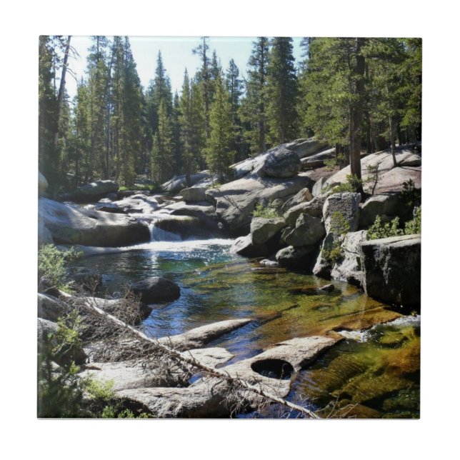 Fluss Tuolumne in Tuolumne Meadows, Yosemite, CA Fliese (Vorderseite)