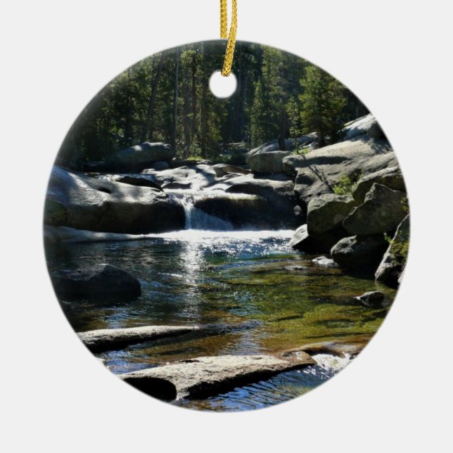 Fluss Tuolumne in Tuolumne Meadows, Yosemite, CA Keramik Ornament (Vorne)