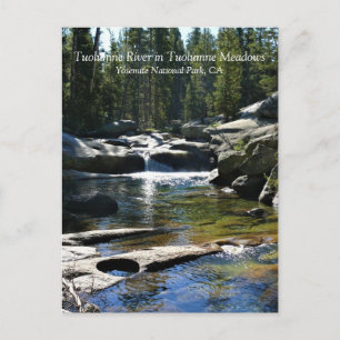 Fluss Tuolumne in Tuolumne Meadows, Yosemite, CA P Postkarte