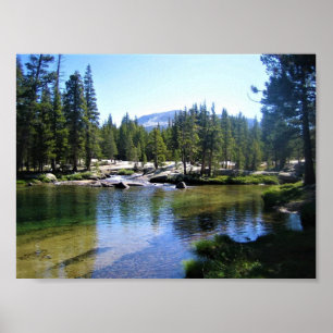 Fluss Tuolumne in Tuolumne Meadows, Yosemite, CA Poster
