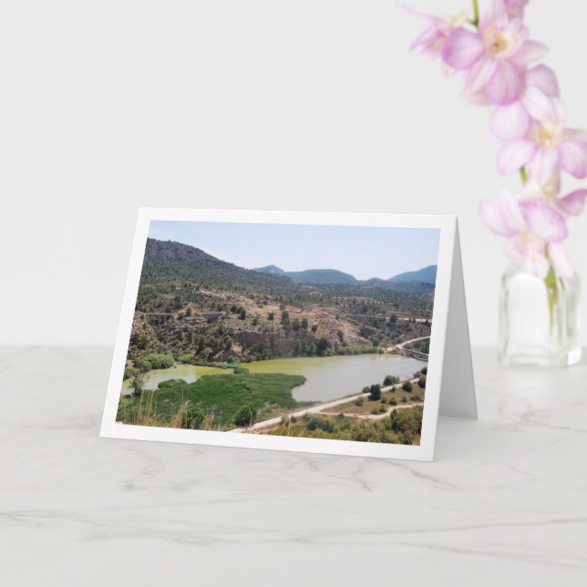 Fluss Turia in Domeño Viejo, Valencia, Spanien Karte (Orchidee)