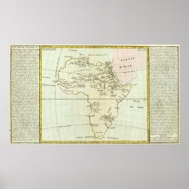 Fluss und Berge Afrikas Poster (Vorne)