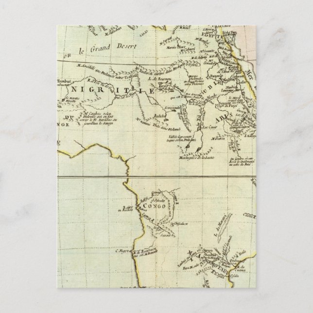 Fluss und Berge Afrikas Postkarte (Vorderseite)