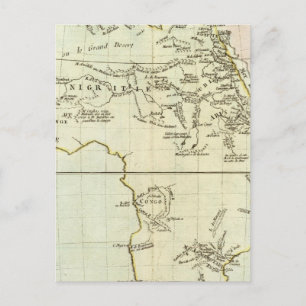 Fluss und Berge Afrikas Postkarte