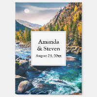 Fluss und Berge Landschaftliche Hochzeit Save the 
