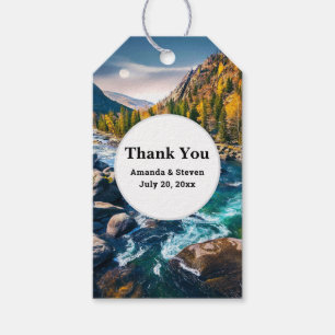 Fluss und Berge Landschaftliches Foto Vielen Dank Geschenkanhänger