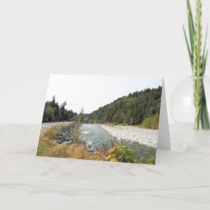 Fluss und Evergreens Dankeskarte