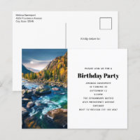 Fluss und Gebirge Landschaftliches Foto Geburtstag