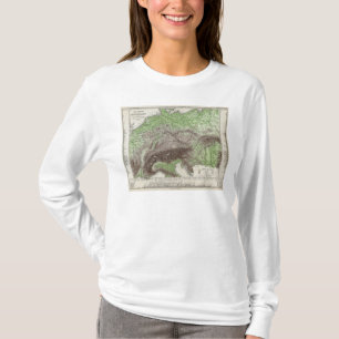 Fluss-und Gebirgskarte von Deutschland T-Shirt