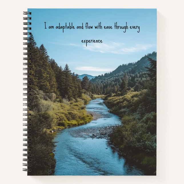 Fluss und Grow Journal Notizbuch (Vorderseite)