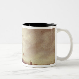 Fluss-und Stadt-Szene Zweifarbige Tasse