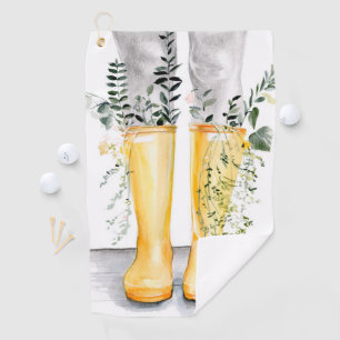 Fluss und Wachstum I Golfhandtuch