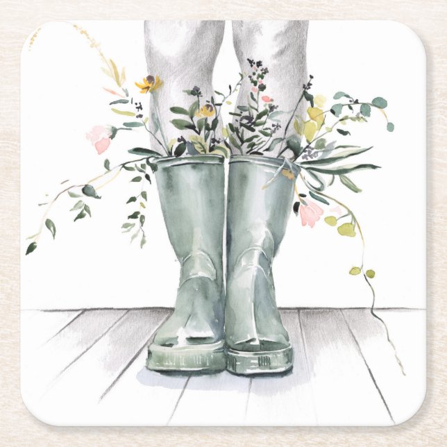 Fluss und Wachstum II Rechteckiger Pappuntersetzer (Vorderseite)