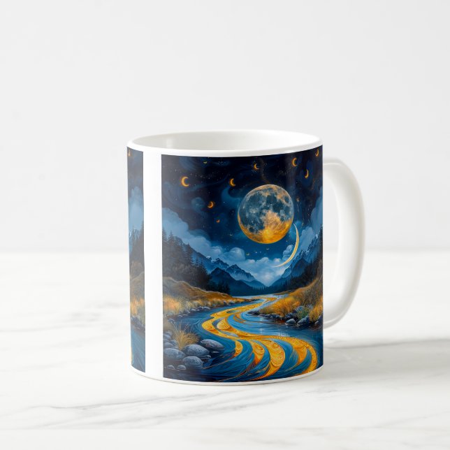 Fluss und Wälder Kaffeetasse (VorderseiteRechts)