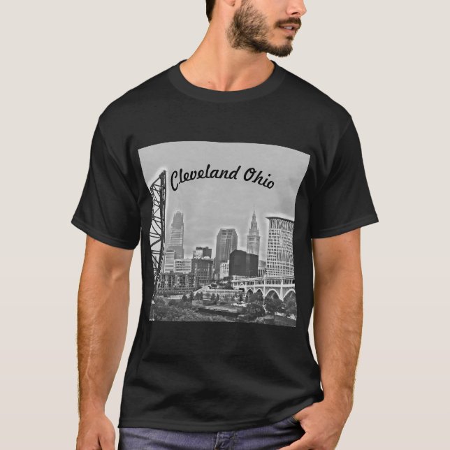 Fluss View BW Cleveland T-Shirt (Vorderseite)