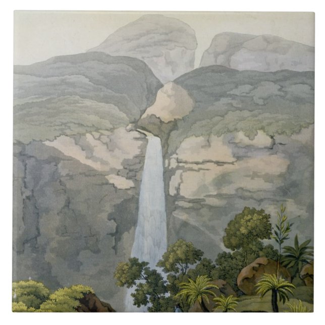 Fluss Vinagre Wasserfall, nahe dem Puraci Vulkan, Fliese (Vorderseite)
