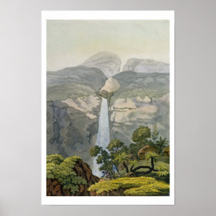 Fluss Vinagre Wasserfall, nahe dem Puraci Vulkan, Poster